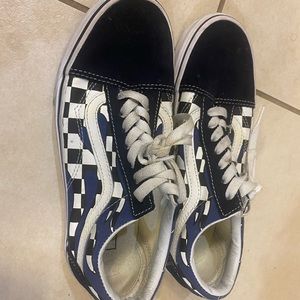 Vans blue checkered old skool gently worn